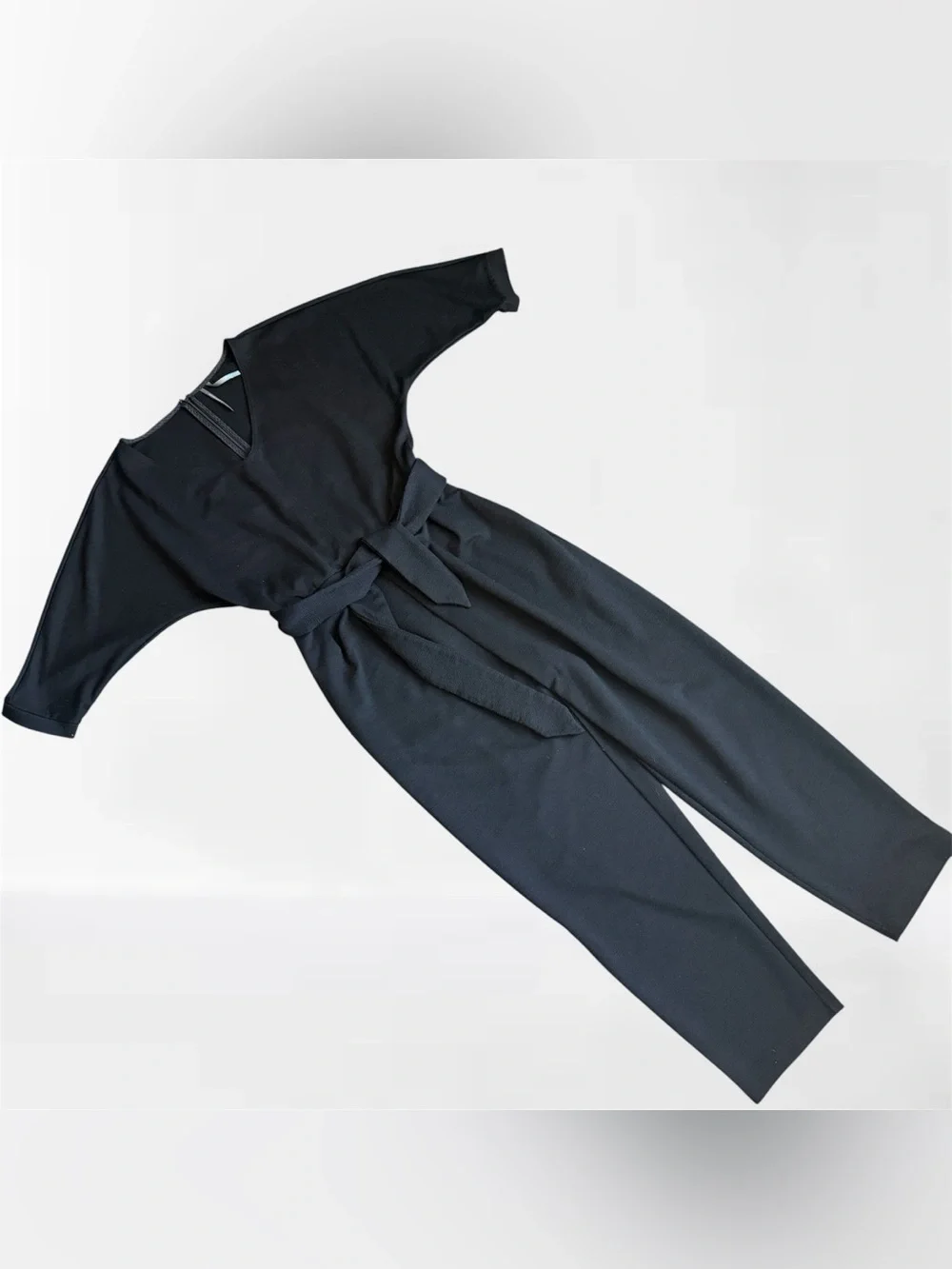 Anthropologie Black Belted Jumpsuit – Size M